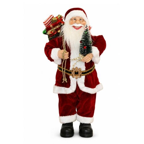 Santa Claus Christmas Figure with Presents & Tree – 60cm Ornament