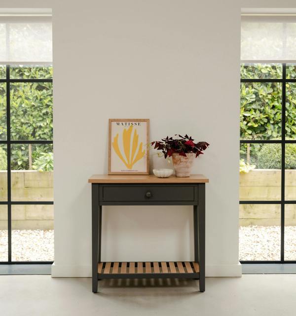 Ludlow Slate Grey Console Table with Storage