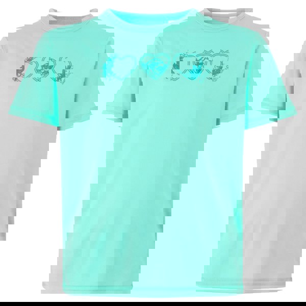 Regatta Kids Alvarado IX Hearts T-Shirt - Aruba Blue