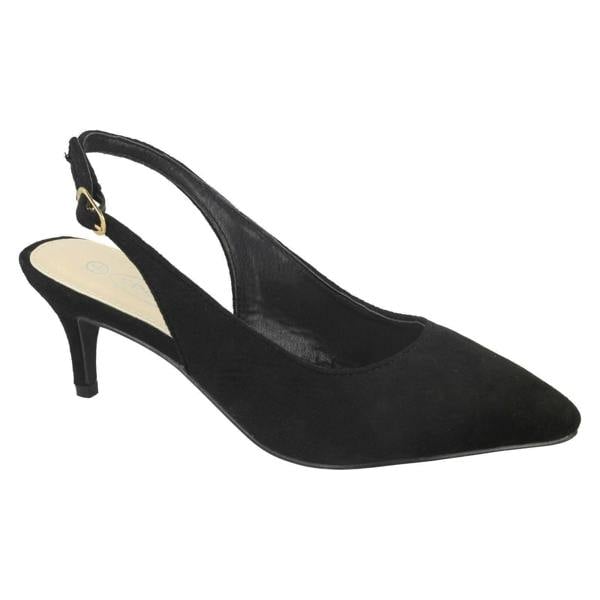 Spot On Ladies Spot On Mid Heel Slingback Court Shoes