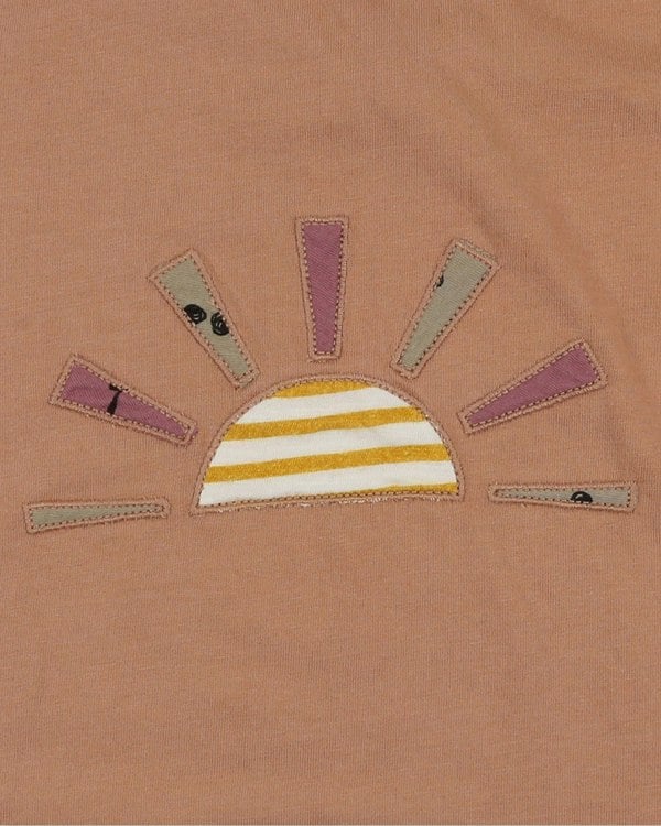 organic cotton Orange Rising Sun Applique T-Shirt - image 2