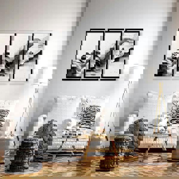 Modern Wall Art Living Room | Set of 3 Asian Inspired Wall art Prints