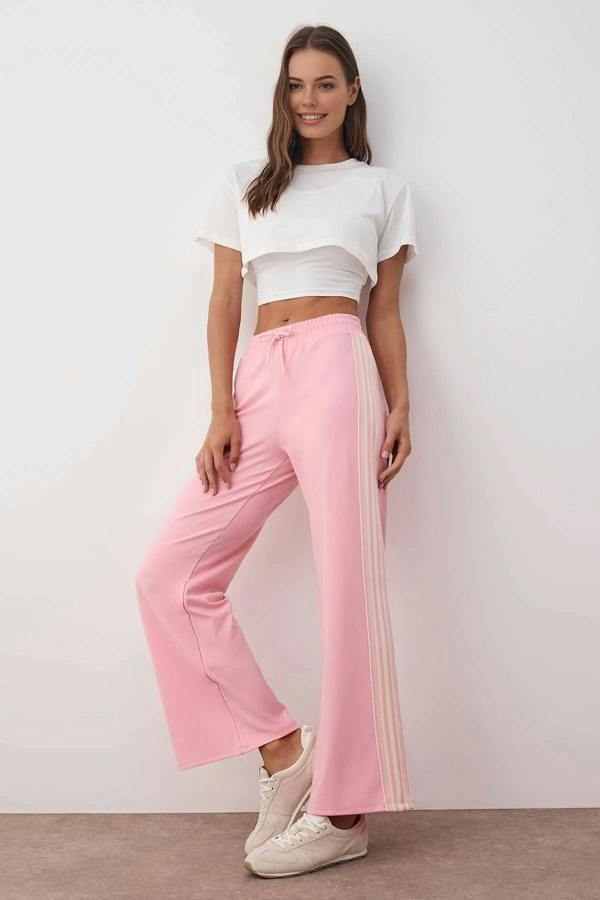 WOVCOR Striped Scuba Fabric Sport Knit Jogger