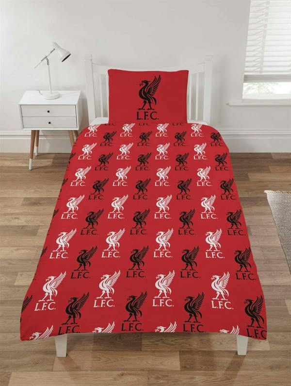Liverpool Blocks Red Duvet Cover Set