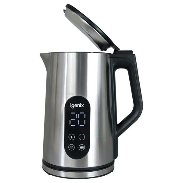 Igenix 3000W 1.5L Digital Jug Kettle, Stainless Steel