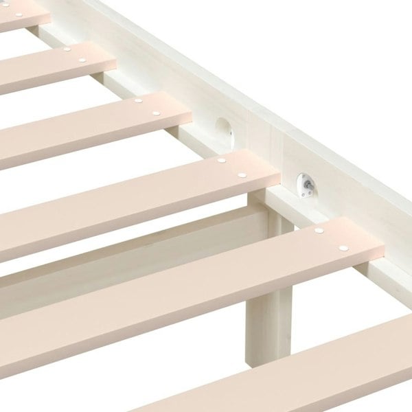 Berkfield Bed Frame White 180x200 cm Super King Size Solid Wood