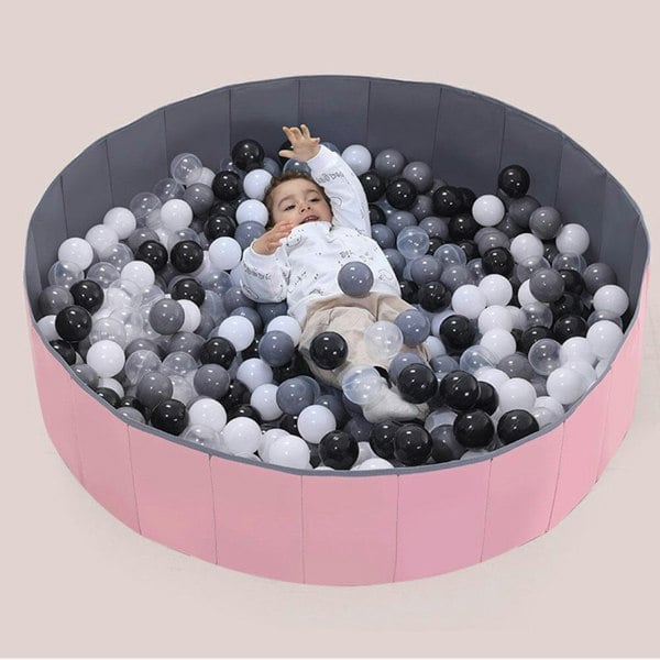 Joyful Playtime Pink Bubble Ball Pit for Kids Living and Home