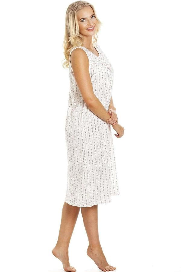 Womens Floral Pinstriped Sleeveless Nightdresses