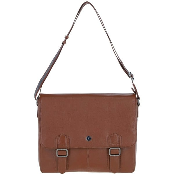 'Emissary' Real Leather Messenger Bag: 64403