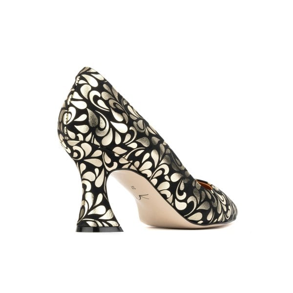 Embassy London Sophia Hollywood - Gold - Women's pointed 3 inch heel pump in black and gold leather