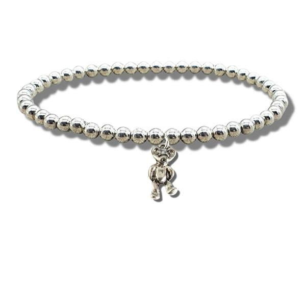 Aye Do Gifts Girls Teddy Silver Beaded Bracelet