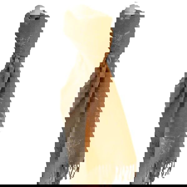 Love EMVY Highland Cow Scarf – Reversible Cashmere Blend Winter Wrap with Tassel Edge