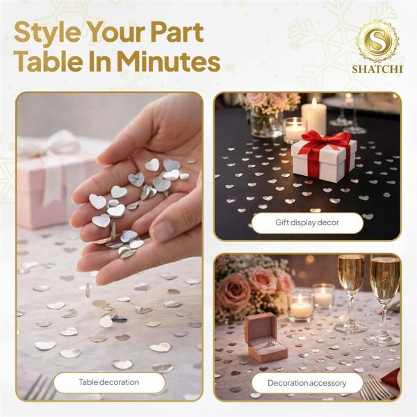 14g Gold Heart Confetti Table Scatter for Party Decorations and Romantic Occasions image 4