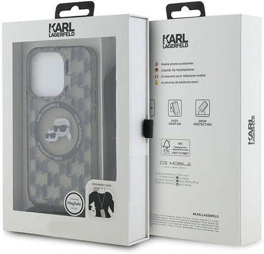 Karl Lagerfeld Karl & Choupette Crossbody Case with MagSafe for iphone 15 Pro Max 6.7" Black - KLHMP15XHCKCKLCK