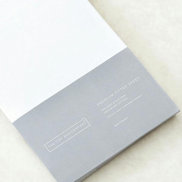 Premium Organic 100% Cotton Fitted Sheet to fit Stokke Sleepi V2 - 122 x 68cm - The Tiny Bed Company™