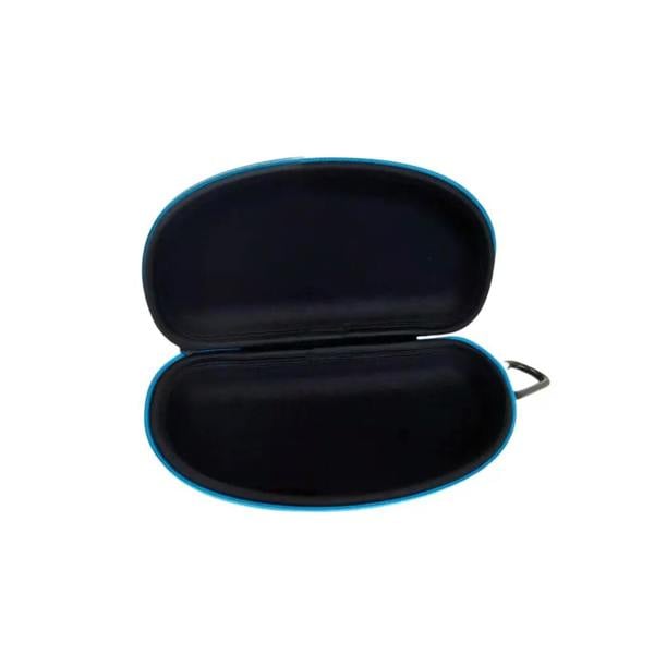Simply Swim Soft black and blue hard shell goggle case with zipper