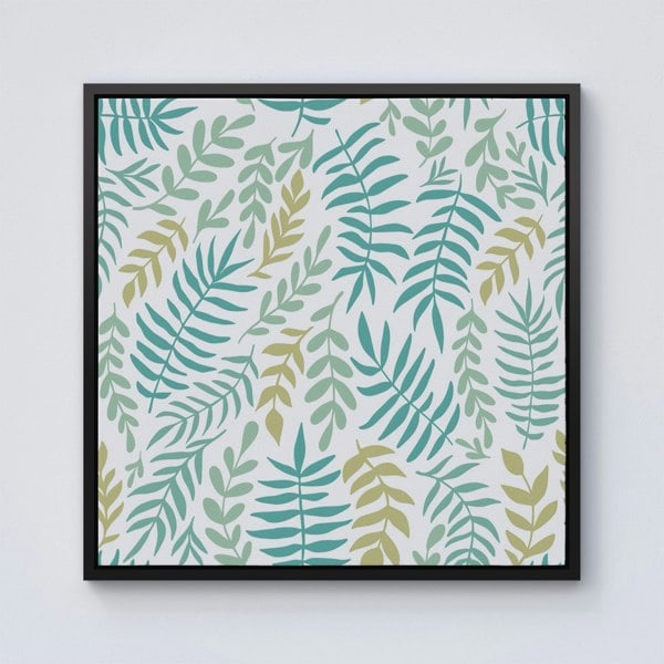 Warren Reed Multicolor Leafs And Branches Framed Canvas