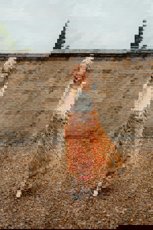 UK Flower Girl Boutique Enchanted Fall Long Sleeve Dress - Chantilly Lace