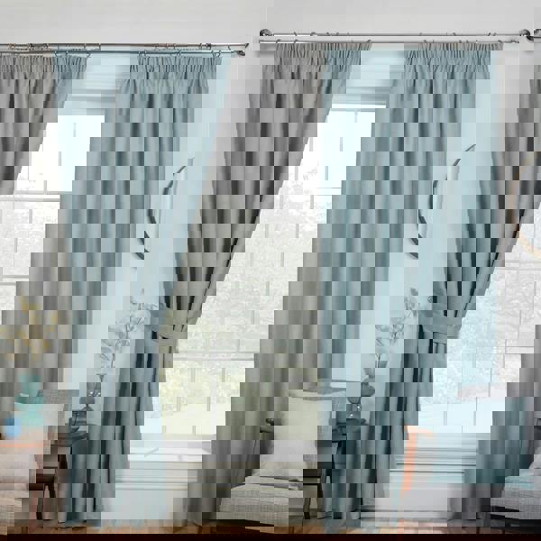Sundour Eclipse Duck Egg Pencil Pleat Curtains