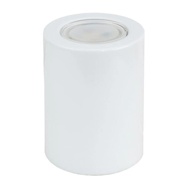 Cylindrical White LED Uplighter with Minimalist Architectural Design Image 1