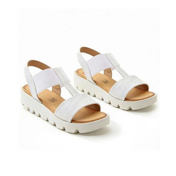 Heavenly Feet Heavenly Feet RITZ SHIMMER Womens Slingback Sandals White/Silver