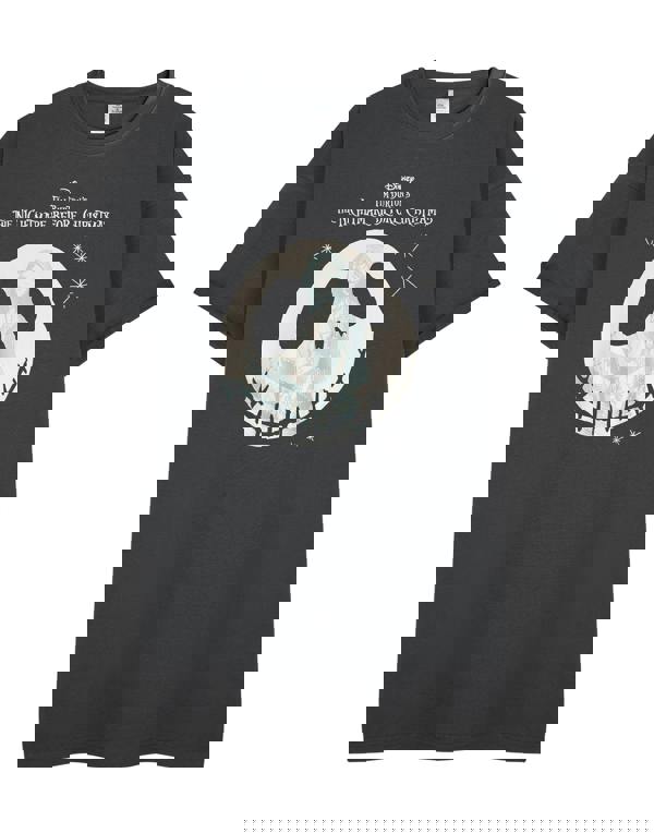 Disney The Nightmare Before Christmas Womens Black Sally & Jack Short Sleeve Nightdress