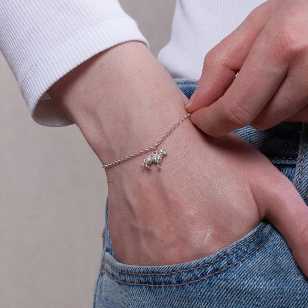 Mylee London German Shepherd Chain Bracelet - Personalised - Sterling Silver