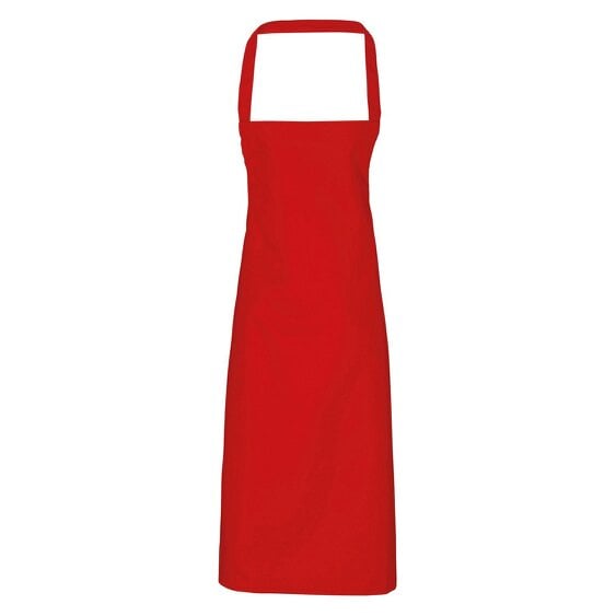 Premier Unisex Adult Cotton Bibbed Apron - Red