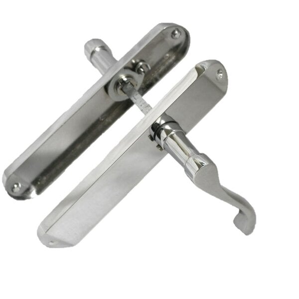 EDH Door Hardware Cadenza Victorian Scroll Lever Door Handles Chrome – Handle Only or Handle + Tubular Latch