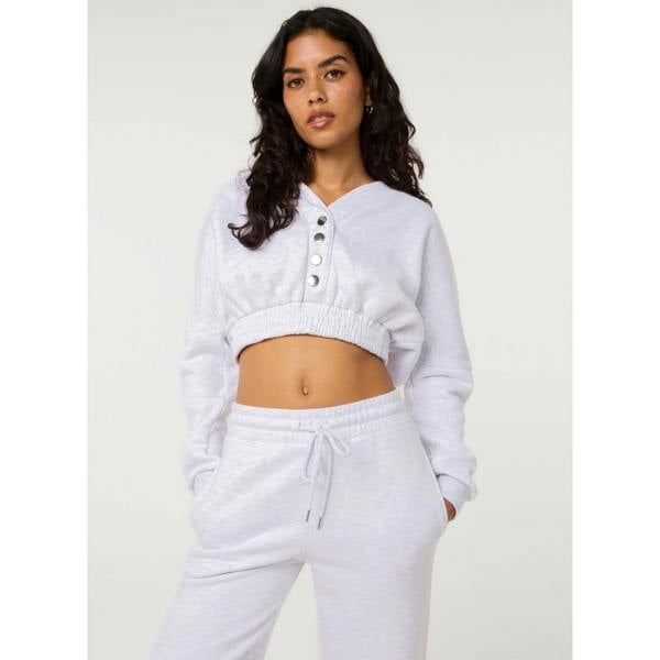 Pink Vanilla Fleece Lined Cropped Hoodie