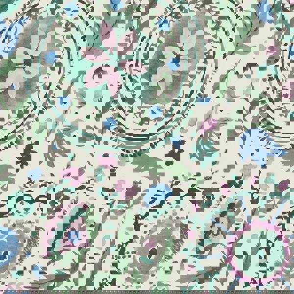 Joules Festival Flowers Print Wallpaper - Cream/Multi - 10m