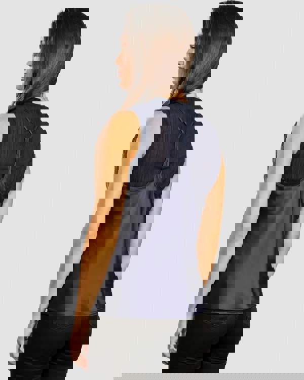 Armani Exchange Womens Layered Satin Blouse - Blueberry Jelly