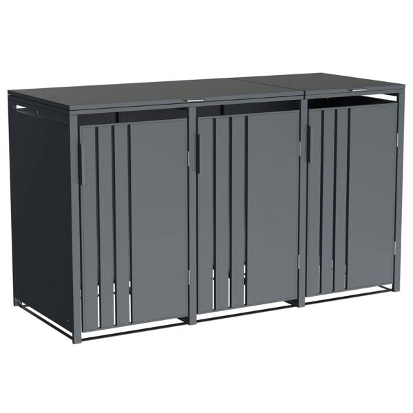 Phoenix Safe Phoenix GB3300AA Outdoor Triple Wheelie Bin Store for 3 x 240L Bins in Anthracite