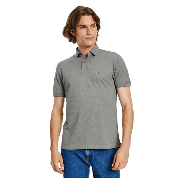 Tommy Hilfiger Mens 1985 Embroidered Logo Polo Shirt - Medium Grey - 
