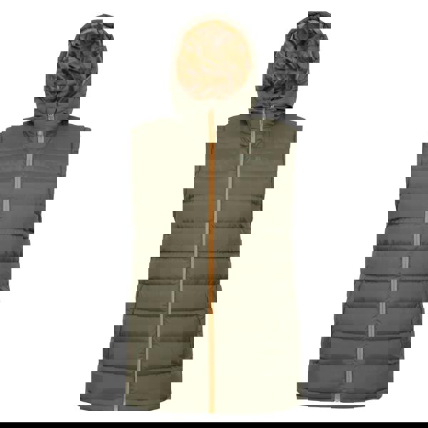 Mountain Warehouse Mens Seasons Hooded Padded Gilet - Dark Khaki - 