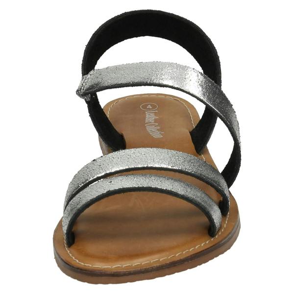 Leather Collection Ladies Leather Collection Flat Y Strap Slingback Mule