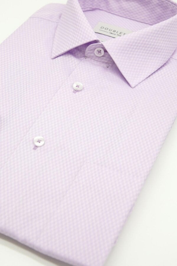 Lilac Textured Cotton Long Sleeve Shirt