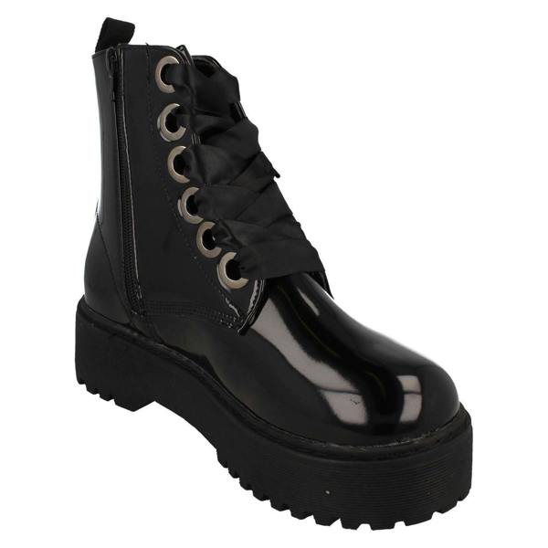 Spot On Ladies Spot On Platform Ankle Boots F51044