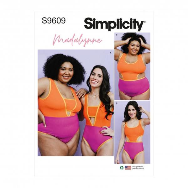 Simplicity Sewing Pattern 9609, Swimwear for Women, A (All Sizes in One Envelope) - Intermediate