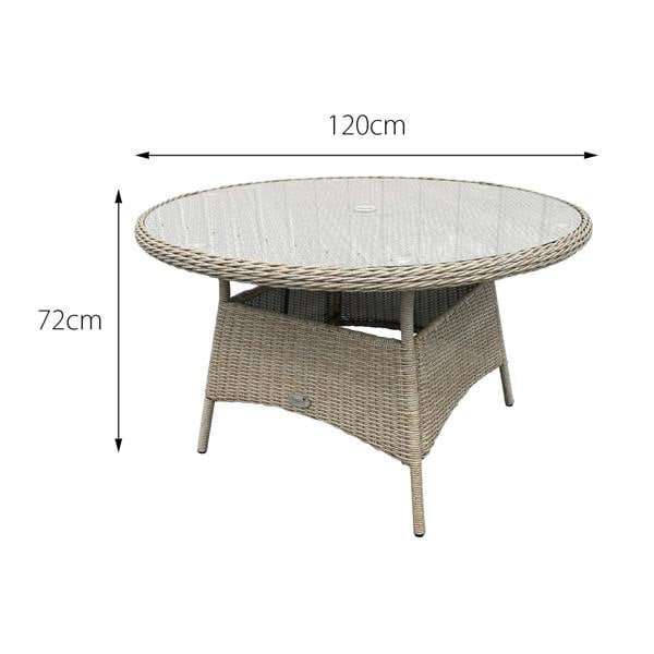 Oseasons Sicilia Rattan 4 Seat Dining Set in Sandy Oak