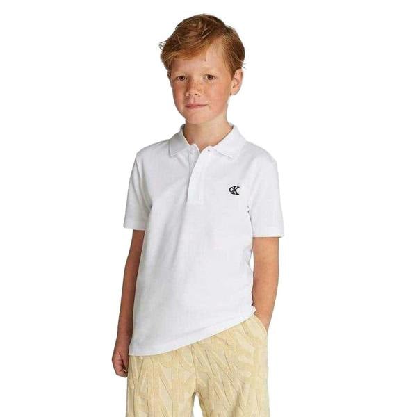 Calvin Klein Boys Regular Short-Sleeved Polo Shirt - White - 