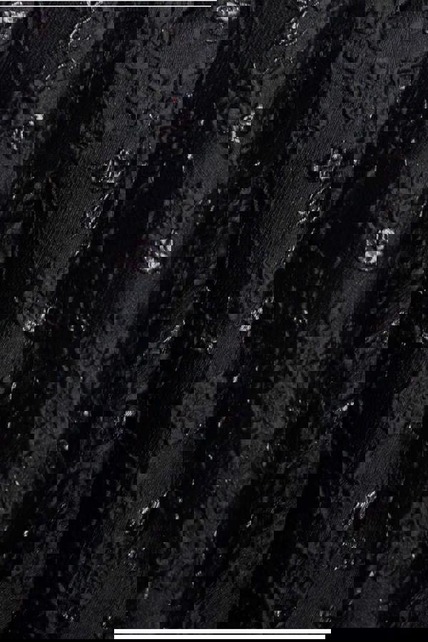 Jacquard Sleeveless A-line Midi Dress - Black DR4163