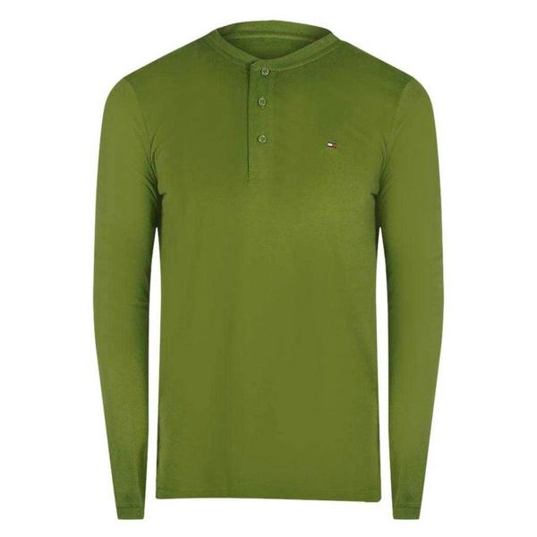 Tommy Hilfiger Mens Long-Sleeved T-Shirt - Green - 