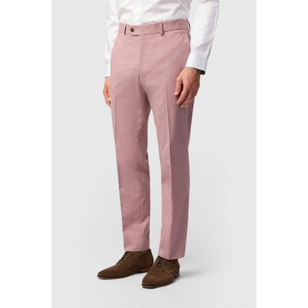 Antique Rogue Slim Fit Blake Pink Plain Trouser