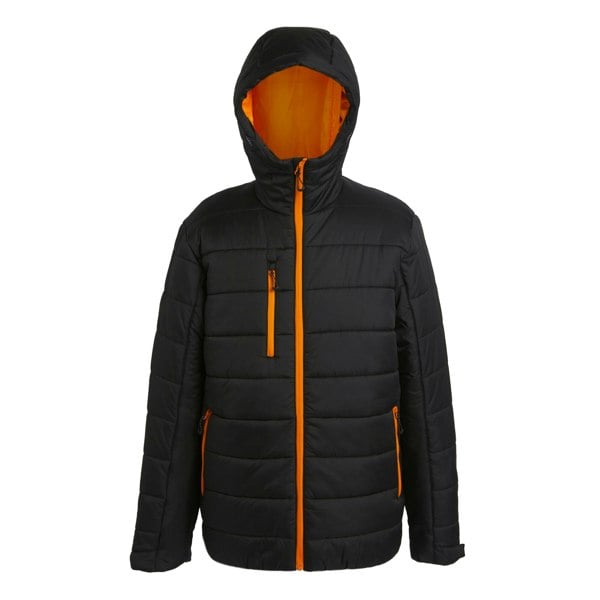 Regatta Men's Navigate Thermal Padded Jacket - Black/Orange Pop