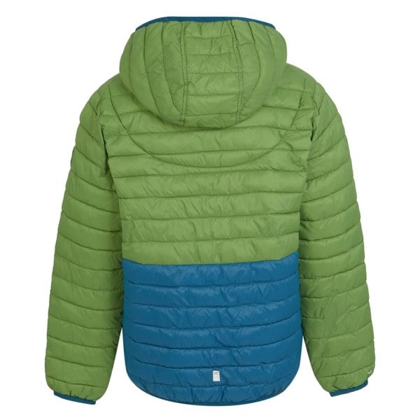 Regatta Childrens/Kids Hillpack II Colour Block Padded Jacket - Piquant Green/Moroccan Blue