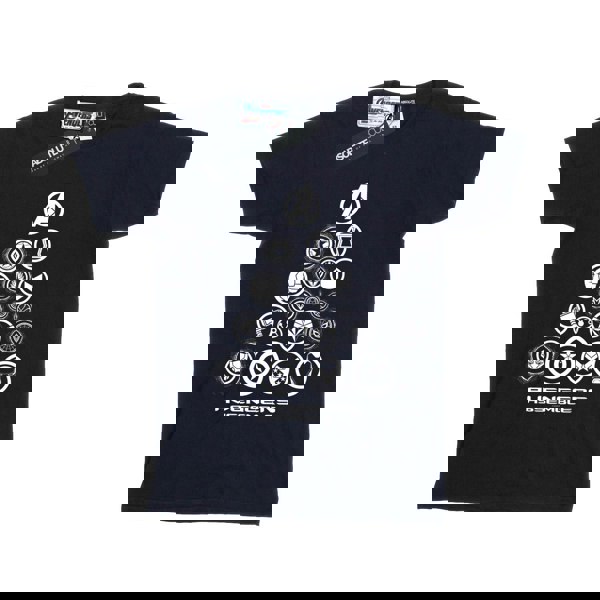 Marvel Mens Avengers Endgame Pyramid Icons T-Shirt - Navy Blue