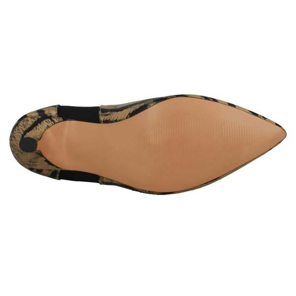Spot On Ladies Spot On Animal Print Ankle Boots F51118