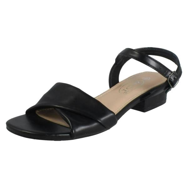 Spot On Ladies Spot On Low Heel Casual Buckle Fastening Sandals F12113
