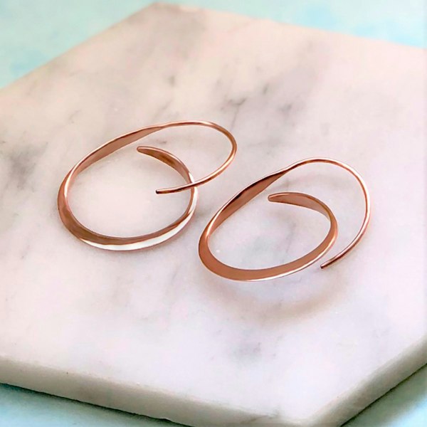 Tapered Sterling Silver Hoop Earrings - Otis Jaxon Silver Jewellery